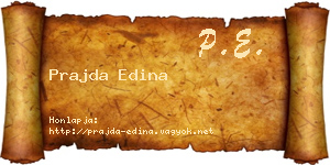 Prajda Edina névjegykártya